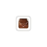 M MOOHAM Cadena de corazón para mujer – 14 K oro blanco chapado en oro blanco cadena de corazón con letras A-Z collar de plata collar regalo personalizado para mujeres regalo de cumpleaños para