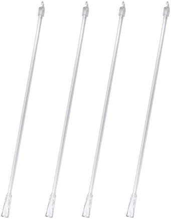 4x Jalousienöffner 43cm Transparent - Blindstange Mit Haken Und Griff Für Rollos