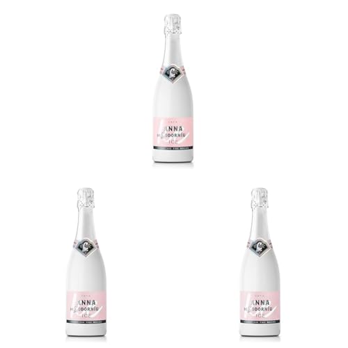ANNA DE CODORNIU, Ice Edition Rosé, Cava Rosado semi-seco 0.75 L (Paquete de 3)