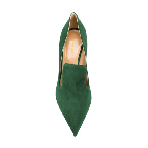 Women’s Dressy Pumps Stiletto Mid Heel Loafers Pointed Toe Slip On Shoes Working Evening Business Size 4-16 US3