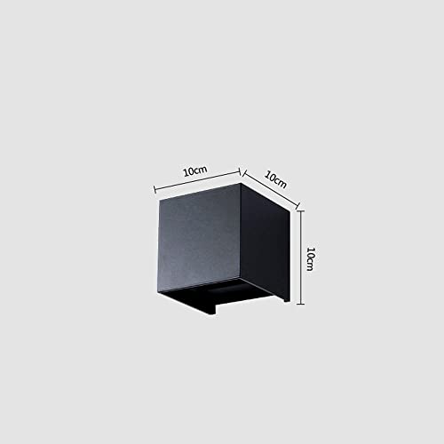 Aplique de pared exterior negro de aluminio con diseño de linterna cuadrada impermeable 5