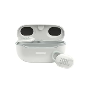 JBL Endurance Race TWS – Waterproof true wireless active sport earbuds, JBL Pure Bass Sound, Up to 30 hours of battery life, IP67 Waterproof and Dustproof, Ambient Aware & TalkThru (White)