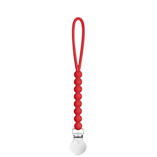 Image of Ryan & Rose Cutie Clip Judy - Pacifier Clip Holder Silicone (Judy, Red)