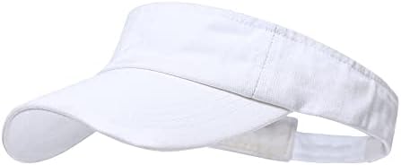 ANDICEQY Sport Sun Visor Hats Adjustable Empty Top Baseball Cap Cotton Ball Caps for Women and Men (White)