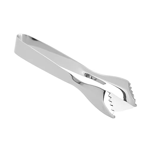 Nikou Pinzas para hielo, acero inoxidable grueso de grado alimenticio, pinzas antideslizantes para el hogar, cocina, bar, 20 cm de largo, acabado espejo, suministros de cocina