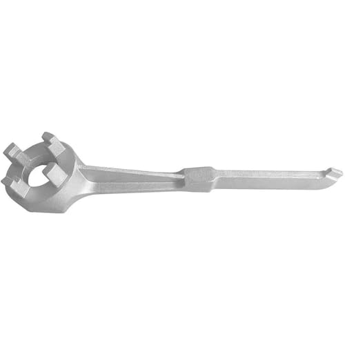 Image of Bung Wrench 55 Gallon Drum, Drum Wrench Aluminum Barrel Wrench Opener Tool for 10 15 20 30 50 55 Gallon Drum, for 2 inch and 3 /4 inch Bung Caps, Silver