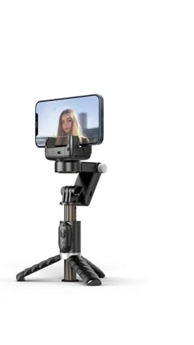 Gimbal Stabilizzatore Smartphone 3 Assi con Tracciamento Facciale 360°, Luce Integrata, Manico...