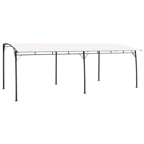 Vopese Pérgola crema de jardín 6 x 3 x 2,55 m – acero, poliéster, para fiestas de jardín Model47977