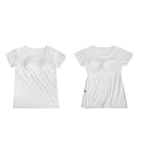 Risipu T-shirt à manches courtes avec soutien-gorge intégré pour femme | Haut de yoga | Co...
