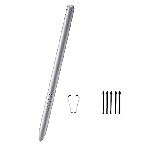 Image of Galaxy Tab S7 S Pen Replacement Tab S7+ Stylus Pen for Samsung Galaxy Tab S7,Tab S7+, Tab S7 FE, Galaxy Tab S7 Pen Without Bluetooth+Tips /Nibs (Mystic Silver)