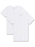 Sanetta Jungen 2Er Pack T-Shirts, 300100 Unterhemd, Weiß (White 10), 164
