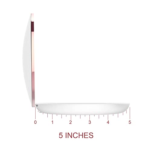 Kostlich Travel Makeup Mirror With Led Lights, 1X/7X Magnifying Compact Mirror 4.7 Inch, Folding, Rechargeable Handheld 2-Sided Pocket Mirror, Portable For Handbag Purse #TOP4