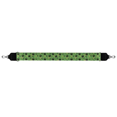 Image of Halloween Handbag Strap Canvas Purse Strap Colorful Bat Black Shoulder Strap Multicolor Bats Replacement Strap