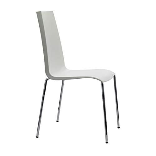 STRUTTURA IN TECNOPOLIMERO Scab Design SEDIA MANNEQUIN ART. 2660 TELAIO CROMATO E SEDUTA IN TECNOPOLIMERO SETA DI 4 SEDIE (LINO)