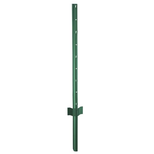 Garmix Metall Pfosten Zaunpfosten Zaunpfahl für Gartenzaun 165cm Grün 11 Stück