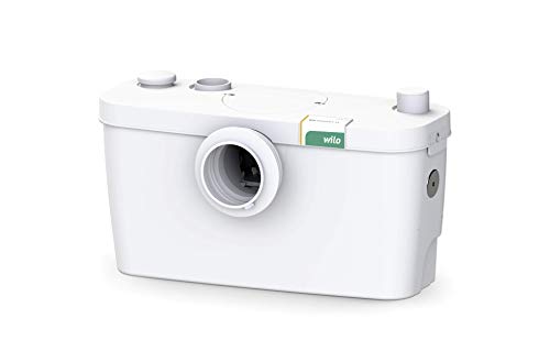 Wilo - HiSewlift 3-15, sistema de elevación de aguas residuales compacto con mecanismo de corte para aguas residuales fecales para el drenaje de un inodoro, 1 conexión, 5200 l/h, 0,8 bar, 400 W