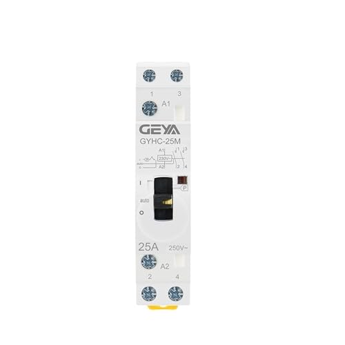 Contacteur modulaire 2P 25A 2NC avec levier de commande manuelle intégré 220V