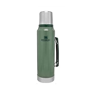 Waterfles Waterfles Roestvrijstalen Thermos Geïsoleerde Thermos Sport Waterfles met Handvat voor Wandelen Vissen Camping Fles (Capaciteit: 1400ml, Kleur: Groen)