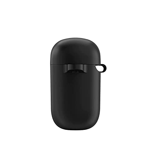 CARE CASE® Silicone Shock Proof Pouch for Boat Airdopes 141 with LED Light Indicator Protective Soft Silicone Case Cover with Hook (Cover Only) (Black)