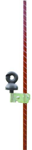 horizont Isolator Weidezaun farmer clip, Ersatz-/ Zusatzisolator, 25 Stück, Litze bis 4 mm, freilaufend, Streckenisolator, für Rund- und Ovalstahlpfähle mit Ø 8 mm