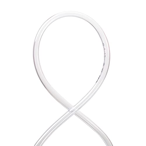 DAVCO 1" ID × 1-1/4" OD - 10 ft Clear Vinyl Tubing, Flexible Plastic PVC Hose, Lightweight Hybrid Tube Oil Resistant Multipurpose Industrial Vinyl Hose, Non-toxic, BPA Free