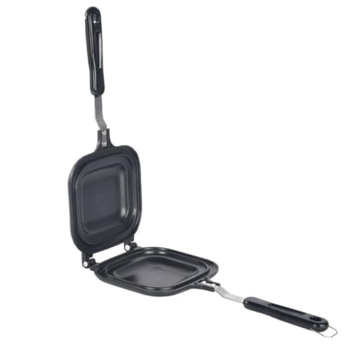 Uonlytech Sandwichera de Doble Cara de Aluminio Revestimiento Antiadherente y Grill para Cocinar y Hornear Pan Cocina de Forma Fácil y Rápida