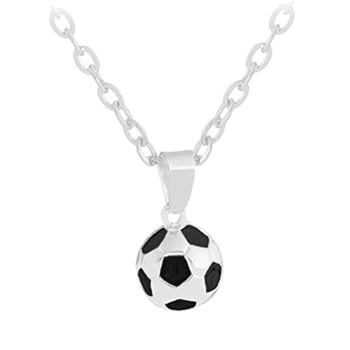 Muzrunq Collier de Football Collier de garçons Bijoux Amoureux du Football Cadeaux Collier Pendentif de Ballon de Football pour Les Jeunes Femmes et Les Filles 18 Cover