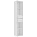 Produktbild vidaXL Bücherregal mit 4 Regalböden 2 Schubladen Standregal Büroregal Wandregal Schrank Aktenregal Regal Hochglanz-Weiß 36x30x171cm Holzwerkstoff