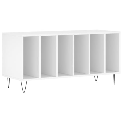 VidaXL Mueble para Discos Madera contrachapada Blanco 100x38x48 cm