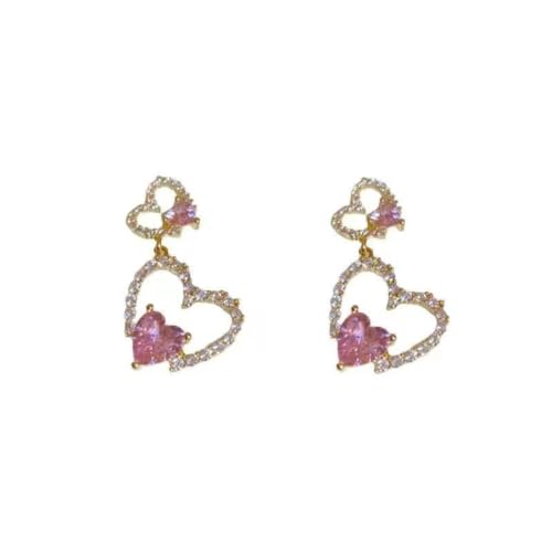 Boucles d'oreilles cœur rose : le bijou poétique pour femme romantique