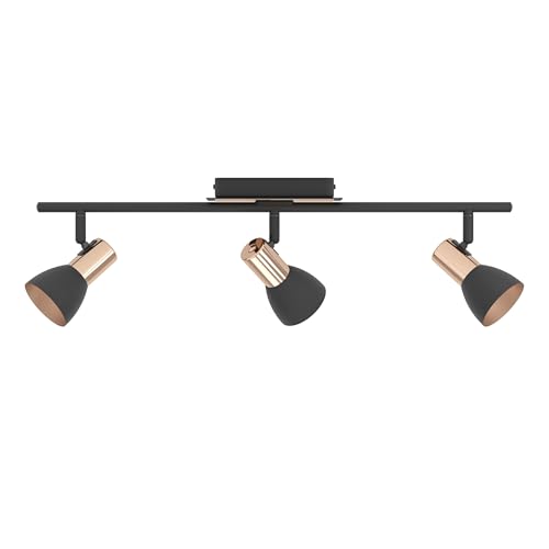Eglo Faretto Da Soffitto Barnham Led, Lunghezza 58,5 Cm, Nero/Rame - 2