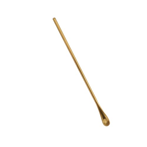 LIGIGWASH Cuchara de Café de Acero Inoxidable Dorada Mango Ergonómico Largo y Diseño Elegante para Cocina y Bares, Adecuado para Mezclar Café y Postres
