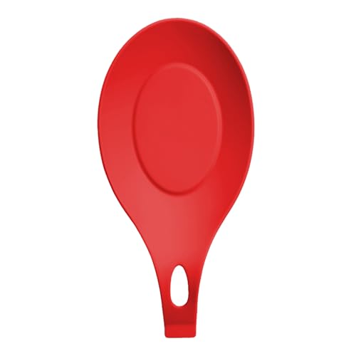 Silicone Spoon Rests, Kitchen Utensil Holders for Stove Top,Silicone Spoon Holder for Kitchen Counter (Red)