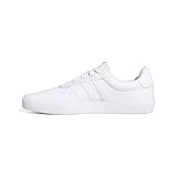 Gummisohle adidas Damen VULCRAID3R Sneaker, FTWR White/FTWR White/Silver met, 39 1/3 EU