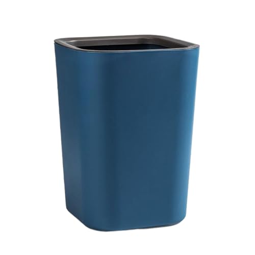 siduytin Cubo de Basura con Anillo de presión para Cocina, Cesta de Papel de desecho, papeleras para dormitorios, Papelera pequeña de ABS para Dormitorio y baño, B