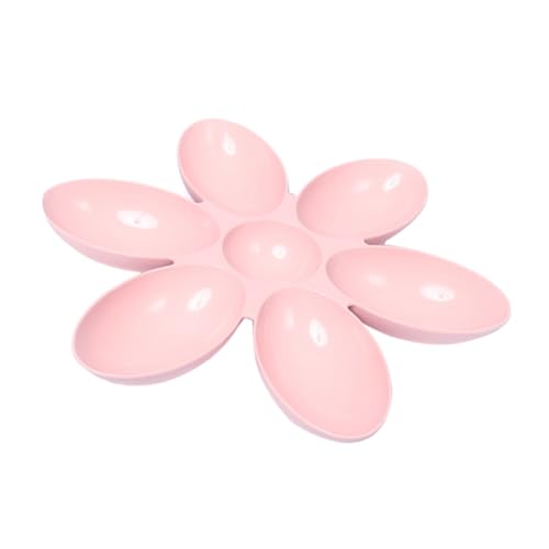 COSMEVIVI ペタル形状の耐久ペット用給餌ボウル ピンク 軽量で持ち運び便利 食べる速をしやすい 滑り止め設計 犬 猫両用食水容器