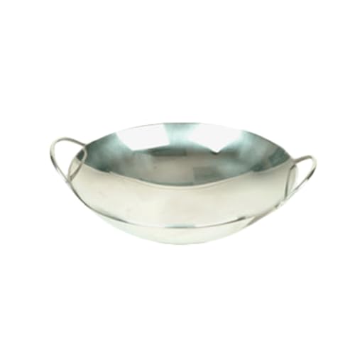 A-to-Z Supply SLWK008 Wok Serving Dish, 8" Dia., (2) Handles, Polished Mirror Finish, 18/8 Stainless Steel