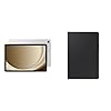 SAMSUNG Galaxy Tab A9+ 10.9” + Galaxy Tab A9+ Book Cover (Black) 64GB Android Tablet, Big Screen, Quad Speakers, Upgraded Chipset, Multi Window Display, Slim, Durable, US Version, 2023, Silver