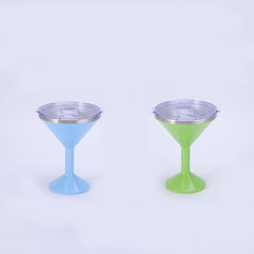 Xzyden Premium Edelstahl Cocktailgläser, 2 Stück