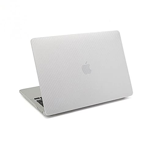 iMX Ultra Slim Polypropylene Carbon Protective Shell Case Cover for MacBook Air 13 Inch 2018-2021 (Carbon White)