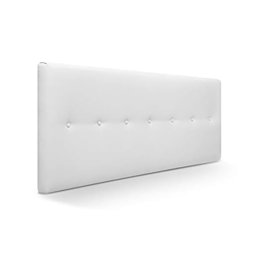 SUENOSZZZ - Cabecero de Cama 100x57 Dakota, para Camas de 90 | Cabezal Madera Acolchado tapizado en Polipiel Color Blanco