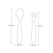 LIOOBO Bendable Fork Spoon Boys and Girls Feeding Tableware Boy Girl Cutlery Smooth Edges Pp Material Easy to Clean