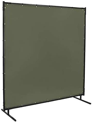 Welding Screen-Vinyl, 8 ft W., 8 ft H., 12 oz/sq yd, 150 Degrees F Withstand Temp., With Grommet
