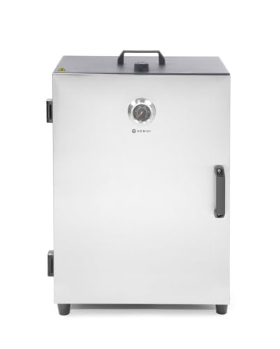 HENDI Räucherofen, Elektrisch, Räucherschrank, mit 3 Gittern ufn 3 Fleischhaken, Zum Räuchern von...