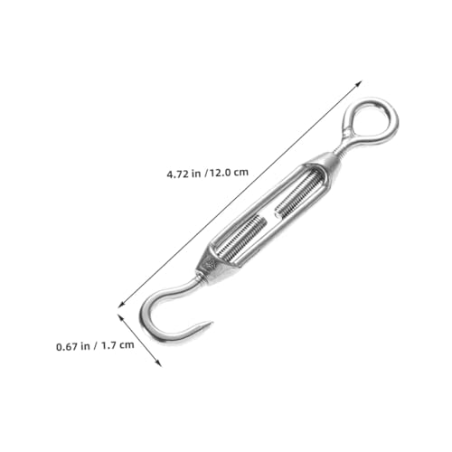 PATKAW juego de 5 tensores ajustables para cable de acero inoxidable 304 M5 con gancho y ojal para cercas, carpas y aplicaciones industriales miniatura 2