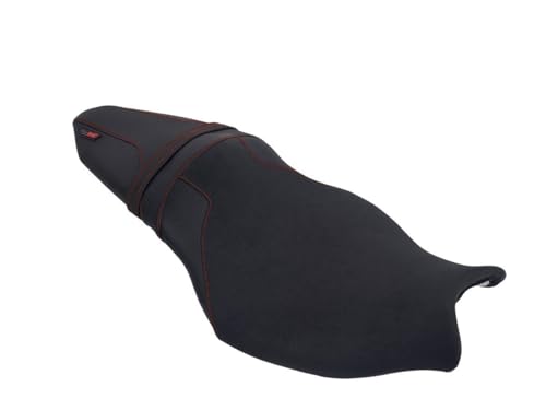 Housse de selle Zontes R310 noire et rouge idéale pour vos balades et trajets quotidiens