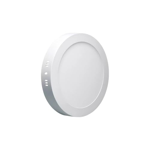 kit 5 painel plafon sobrepor redondo 24w 6500k