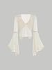 Verdusa Women's Lace Tops Tie Front Bell Long Slee... #1