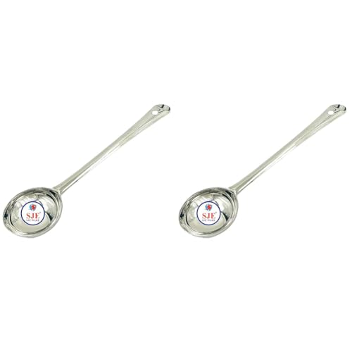 Image of Sjeware Stainless Steel Heavy Guage Serving Spoon Ladel, Size : 25 cm (Pack of 2)