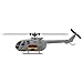 Helixsun C186S BO105 1/48 Scale 2.4G 6CH Intelligent RC Helicopter with Barometric Altitude Hold, Optical Flow Positioning, One-Key TOL Missile Mounting Rack (RTF/Grey) + Replacement Battery*2